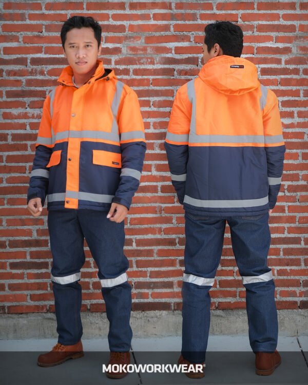 Jacket Orange Navy Mokoworkwear