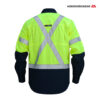 Wearpack Safety Lime Navy X Reflector - Image 2